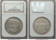 Charles III 8 Reales 1770 Mo-MF AU58 NGC, Mexico City mint, KM105. Very sharp in the legends, dappled amber tones clinging to the devices and nicely c...