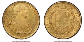 Charles IV gold 8 Escudos 1799 Mo-FM AU58 PCGS, Mexico City mint, KM159, Cal-51. AGW 0.7614 oz. 

HID09801242017