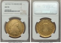 Charles IV gold 8 Escudos 1807 Mo-TH AU55 NGC, Mexico City mint, KM159. Exceptional luster for the grade. 

HID09801242017