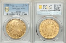 Ferdinand VII gold 8 Escudos 1811 Mo-JJ AU Details (Cleaned) PCGS, Mexico City mint, KM160, Cal-49. Struck to a superior quality from well-polished di...
