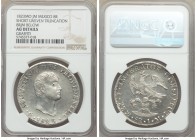 Augustin I Iturbide 8 Reales 1823 Mo-JM AU Details (Graffiti) NGC, Mexico City mint, KM310. Variety with short, uneven truncation and 8 R J M all belo...