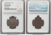 Chihuahua 1/4 Real 1835 Fine Details (Mounted) NGC, Chihuahua mint, KM340.

HID09801242017