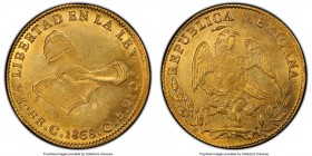 Republic gold 8 Escudos 1868 C-CB AU58+ PCGS, Culiacan mint, KM383.2.

HID09801242017
