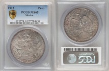 Estados Unidos "Caballito" Peso 1912 MS65 PCGS, Mexico City mint, KM453. Near the pinnacle of quality for this iconic type, with a mere two examples o...