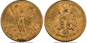 Estados Unidos gold 50 Pesos 1924 MS63 NGC, Mexico City mint, KM481, Fr-172. AGW 1.2056 oz.

HID09801242017