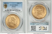 Charles III gold 100 Francs 1884-A MS63 PCGS, Paris mint, KM99, Gad-122. AGW 0.9334 oz.

HID09801242017