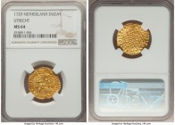 Utrecht. Provincial gold Ducat 1729 MS64 NGC, KM7.4.

HID09801242017