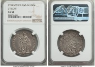 Utrecht. Provincial Gulden 1794 AU58 NGC, Utrecht mint, KM102.3. Argent with lilac-gray toning. 

HID09801242017