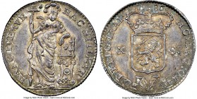 Dutch Colony. United East India Company 1/2 Gulden (10 Stuivers) 1786 MS63 NGC, KM115, Scholten-73. Variety with large letters. Utrecht issue. A gener...