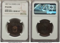 Dutch Colony. Willem III Proof 2-1/2 Cents 1857 PR62 Brown NGC, Utrecht mint, KM308.2.

HID09801242017