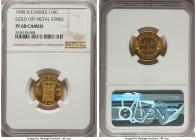 Dutch Colony. Wilhelmina gold Proof Pattern 1/4 Gulden 1945 PR68 Cameo NGC, KM-Pn33. An elusive and near immaculate quality for the type, brilliantly ...