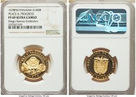 Republic gold Proof 100 Balboas 1978-FM PR69 Ultra Cameo NGC, Franklin mint, KM56. Peace & Progress. AGW 0.2361 oz. From the Diego Ramos Collection

H...