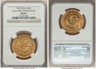 Republic gold 50 Soles 1965 MS66 NGC, KM242. Lima mint anniversary. AGW 0.6772 oz.

HID09801242017