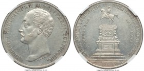 Alexander II "Nicholas I Memorial" Rouble 1859 AU Details (Cleaned) NGC, St. Petersburg mint, KM-Y28, Bit-567. Obv. Bust of Nicholas I left. Rev. Nich...