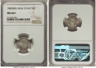 Alfonso XII 50 Centimos 1880(80) M-MS MS66+ NGC, Madrid mint, KM685.

HID09801242017
