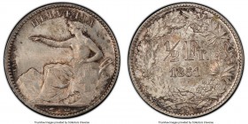 Confederation 1/2 Franc 1851-A MS65 PCGS, Paris mint, KM8. Gorgeous gem with original patina.

HID09801242017