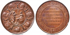 "Treaty of Paris" bronze Specimen Medal 1856 SP67 PCGS, Wurzbach-7141, Marienburg-4259. 56mm. By Loos and Kullrich. A very rare medal commemorating th...
