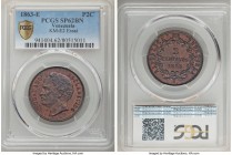 Republic copper Specimen Essai 2 Centavos 1863-E SP62 Brown PCGS, Paris mint, KM-E2. Showcasing clay-red surfaces with glossy brown devices, produced ...