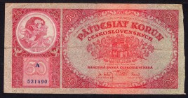 Czechoslovakia 50 Korun 1929 
P# 22a; # A 531490