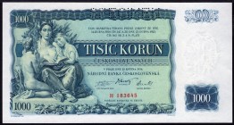 Czechoslovakia 1000 Korun 1934 SPECIMEN
P# 26s; UNC