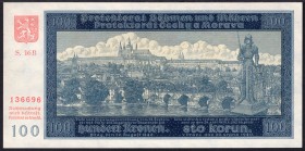 Bohemia & Moravia 100 Korun 1940
P# 7a; S.16B; UNC