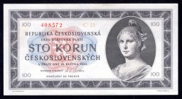 Czechoslovakia 100 Korun 1945 
P# 67a; # C 25 408572