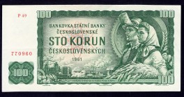 Czechoslovakia 100 Korun 1961 
P# 91b; # P 49 770960