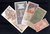Czechoslovakia & Slovakia Lot of 5 Banknotes 1940 - 1973
Different Denominations, Motives & Conditions