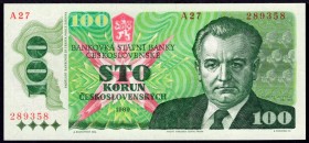 Czechoslovakia 100 Korun 1989
P# 97; A 27; UNC