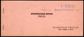 Czechoslovakia Zivnostenska Banka Book with 5 Checks Tuzex
AUNC