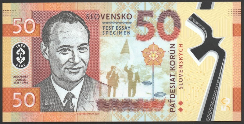 Slovakia 50 Korun 2018 Specimen
P5460-Gabris; Mintage: 693; UNC; Polymer; Alexa...