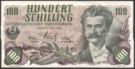 Austria 100 Shilling 1960 RARE!
P# 138; № A 642388 L; XF; "J. Strauss"; RARE!