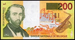 Belgium 200 Francs 1995 RARE!
P# 148; UNC; "Adolphe Sax"; RARE!