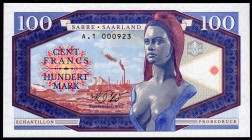 Germany 100 Francs / Mark 2017 Specimen "Saarland"
Fantasy Banknote; Limited Edition; Saarland; Made by Matej Gábriš; BUNC