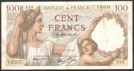 France 100 Francs 1941 
P# 94
