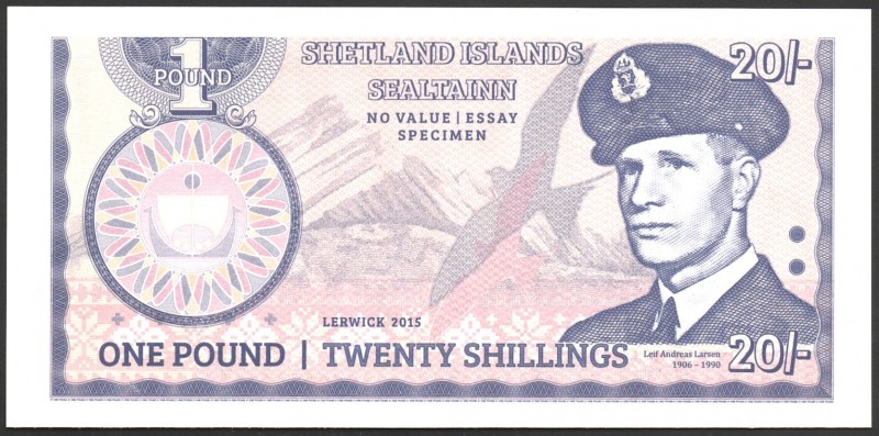 Scotland Shetland Islands 20 Shillings 2015 Specimen
P5824-Gabris; Mintage: 700...