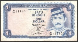 Brunei 1 Ringgit 1982 
P# 6b