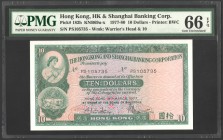 Hong Kong 10 Dollars 1977 -1980 PMG 66
P# 182h; № PS 105735; UNC