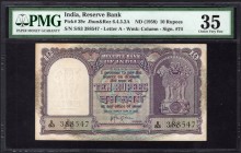 India 10 Rupees 1958 PMG 35
P# 39c; № S/83 388547