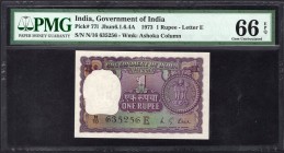 India 1 Rupee 1973 PMG 66
UNC