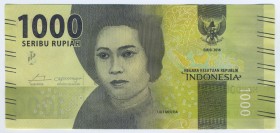 Indonesia 1000 Rupes 2016 Fancy Number!
# 006777; UNC
