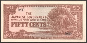 Malaya 50 Cents 1942 
P# M4b; UNC; Japan Occupation