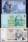 Israel Lot of 3 Banknotes 1958 - 1978 (1980)
1 Lira 1958 5 50 Lirot 1958-1980; AUNC/UNC