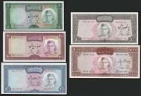 Iran Lot of 5 Banknotes 1971 - 1973
P# 90 - 94; Includes 94a - rare variation