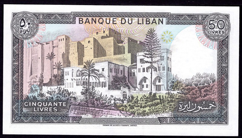 Lebanon 50 Livres 1988
P# 65d; UNC