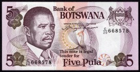 Botswana 5 Pula 1992 
P# 11; UNC