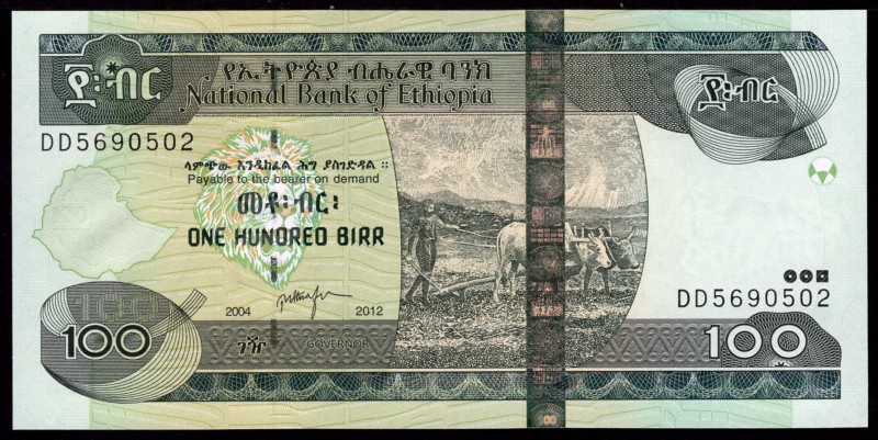 Ethiopia 100 Birr 2004 -2012
P# 52; UNC