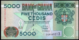 Ghana 5000 Cedis 2003 
P# 34; UNC