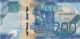 Kenya 200 Shillings 2019 Fancy Number!
Fancy number # 4484444; UNC