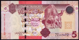 Libya 5 Dinars 2012 
P# 77; UNC